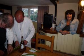 Royal Oak landlady Teri Moult makes sure the judges stick to their task