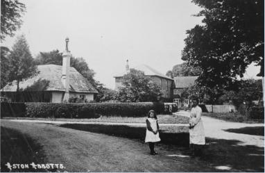A view from the corner of The Green looking towards the Abbey lodge- date unknown