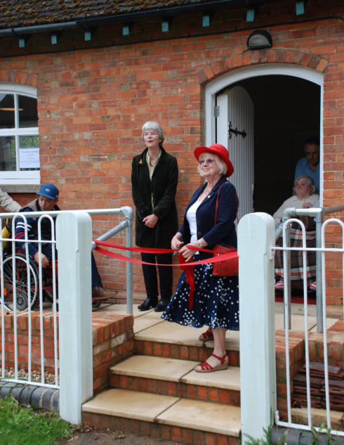 Judy Hardcastle oopens the Village Hall Atson Abbotts