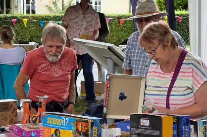 Aston Abbotts Fete 2025 - Perusing a Stall