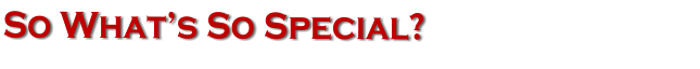 So What’s So Special?