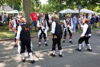 Morris dancers at Aston Abbotts fete